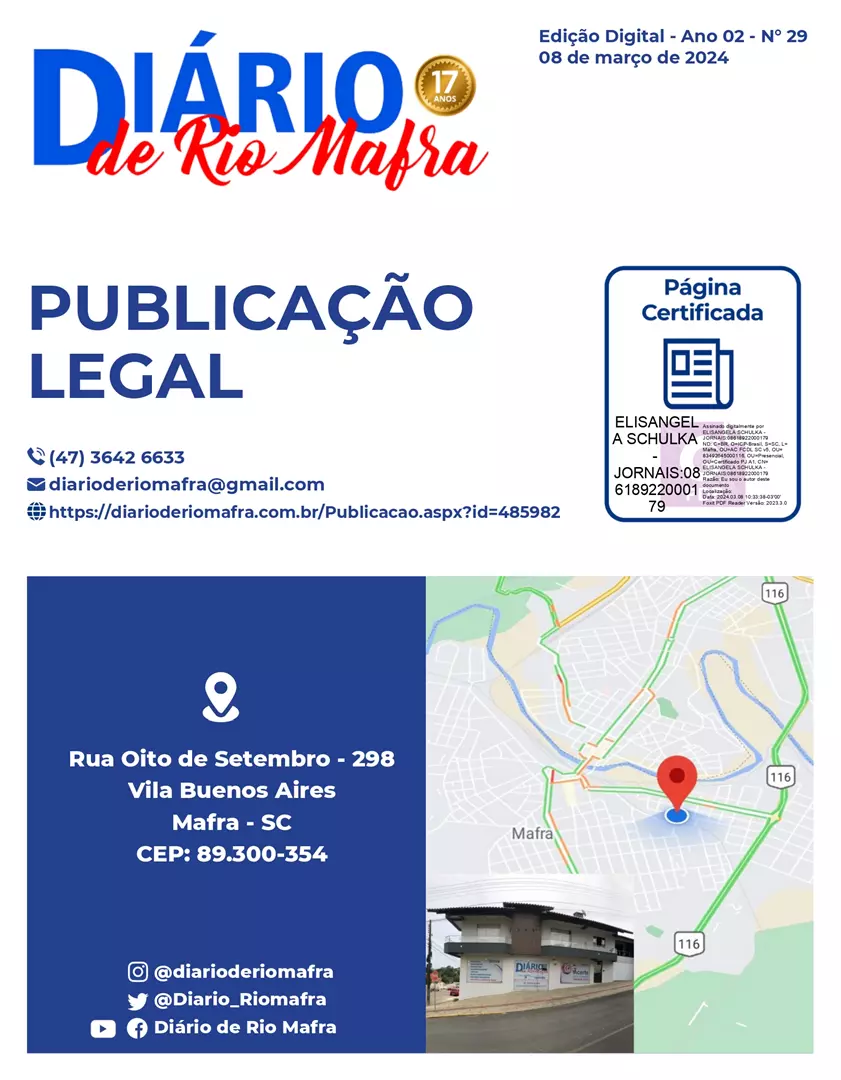 Publicação Legal nº 29